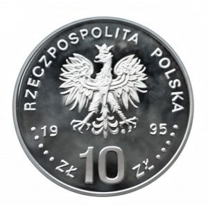 Polska, Rzeczpospolita od 1989 r., 10 złotych 1995, 100 lat nowożytnych igrzysk olimpijskich