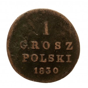 Królestwo Polskie, Mikołaj I 1825-1855, grosz polski 1830 F-H, Warszawa