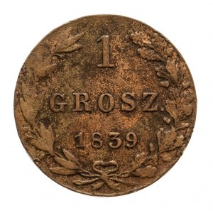 Zabór rosyjski, Mikołaj I 1825-1855, grosz 1839 MW, Warszawa