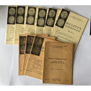 Biuletyn Numizmatyczny, zestaw luźnych numerów oraz spis rzeczy i autorów 1975 - 1979.