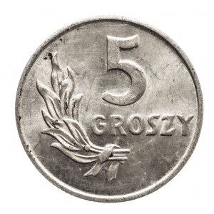 Polska, PRL 1944-1989, 5 groszy 1949 aluminium