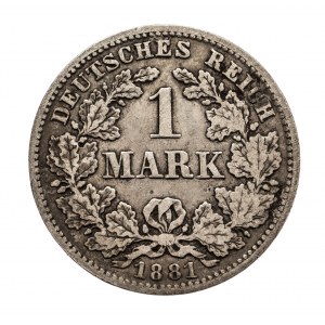 Niemcy, Cesarstwo Niemieckie 1871-1918, 1 marka 1881 D, Monachium