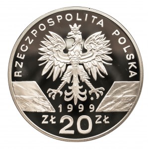 Polska, Rzeczpospolita od 1989 r., 20 złotych 1999, Wilk
