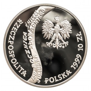 Polska, Rzeczpospolita od 1989 r., 10 złotych 1999, 150. rocznica śmierci Juliusza Słowackiego (1809-1849)