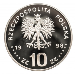 Polska, Rzeczpospolita od 1989 r., 10 złotych 1998, Zygmunt III Waza (1587-1632) - /półpostać/