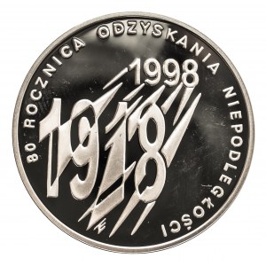 Polska, Rzeczpospolita od 1989 r., 10 złotych 1998, 80. Rocznica Odzyskania Niepodległości