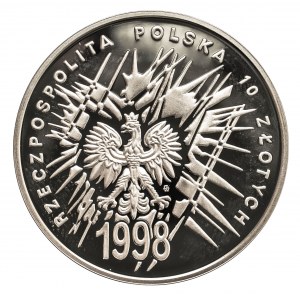 Polska, Rzeczpospolita od 1989 r., 10 złotych 1998, 80. Rocznica Odzyskania Niepodległości