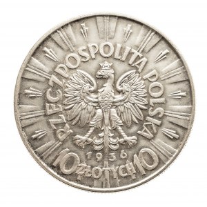 Polska, II Rzeczpospolita 1918-1939, 10 złotych 1936 Piłsudski, Warszawa (2)