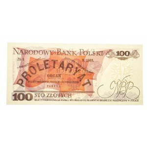 Polska, PRL 1944 - 1989, 100 ZŁOTYCH 1.12.1988, seria PU.