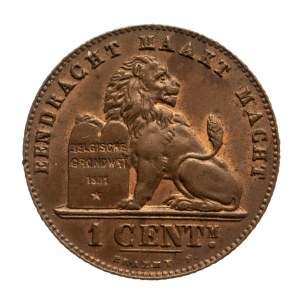 Belgia, Leopold II 1865-1909, 1 cent 1894, Bruksela