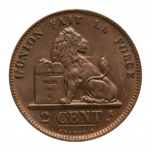 Belgia, Leopold II 1865-1909, 2 centy 1870, Bruksela
