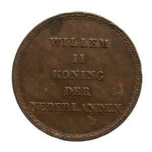 Holandia, Wilhelm II 1840-1849, żeton koronacyjny
