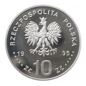 Polska, Rzeczpospolita od 1989 r., 10 złotych 1995, Żołnierz polski na frontach II WŚ - Berlin 1945