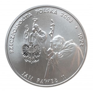 Polska, Rzeczpospolita od 1989 r., 10 złotych 2002, Jan Paweł II