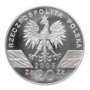 Polska, Rzeczpospolita od 1989 r., 20 złotych 2005, Puchacz
