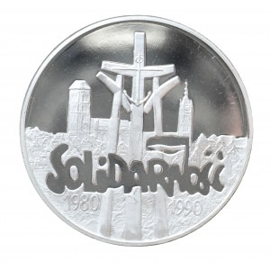 Polska, Rzeczpospolita od 1989 r., 100000 złotych 1990, Solidarność, typ D, stempel lustrzany
