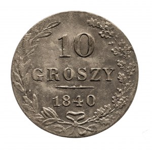 Zabór rosyjski, Mikołaj I 1825-1855, 10 groszy 1840 MW, Warszawa