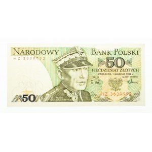 Polska, PRL 1944 - 1989, 50 ZŁOTYCH 1.12.1988, seria HZ.