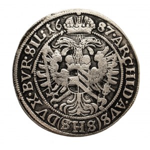 Śląsk, Leopold I 1658-1705, 6 krajcarów 1687 SHS, Wrocław