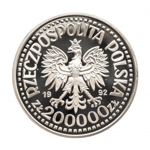 Polska, Rzeczpospolita od 1989 r., 200000 złotych 1992, Władysław III Warneńczyk /popiersie/