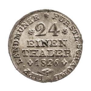 Niemcy, Schaumburg-Lippe, Jerzy I Wilhelm 1807-1860, 1/24 talara 1826, Arolsen