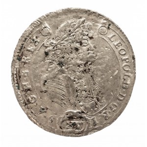 Węgry, Leopold I 1657 - 1705, 15 krajcarów 1689 KB, Kremnica.