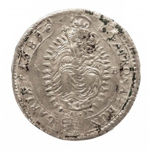 Węgry, Leopold I 1657 - 1705, 15 krajcarów 1689 KB, Kremnica.