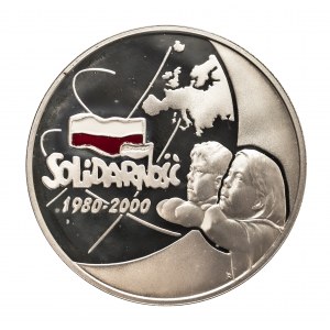 Polska, Rzeczpospolita od 1989 r., 10 złotych 2000, 20-lecie powstania Solidarności
