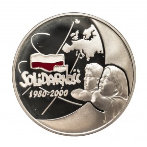 Polska, Rzeczpospolita od 1989 r., 10 złotych 2000, 20-lecie powstania Solidarności