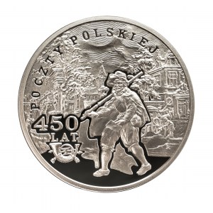 Polska, Rzeczpospolita od 1989 r., 10 złotych 2008, 450 lat Poczty Polskiej