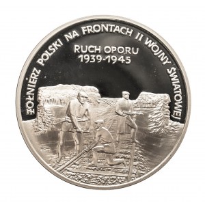 Polska, Rzeczpospolita od 1989 r., 200000 złotych 1993, Żołnierz Polski na Frontach II Wojny Światowej - Ruch Oporu 1939 - 1945