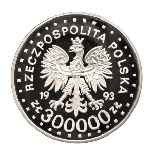 Polska, Rzeczpospolita od 1989 r., 300000 złotych 1993, 50 Rocznica Powstania w Gettcie Warszawskim