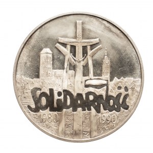 Polska, Rzeczpospolita Polska od 1989 r., 100000 złotych 1990, Solidarność typ A.