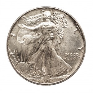 Stany Zjednoczone Ameryki (USA), 1 dolar 1991, uncja srebra