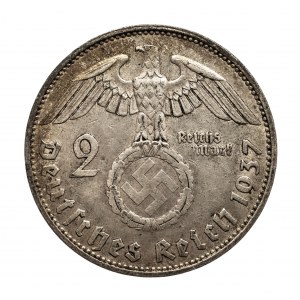 Niemcy, III Rzesza 1933-1945, 2 marki 1937 A, Hindenburg