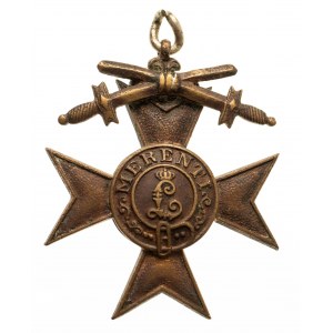 Niemcy - Bawaria, Order Wojskowy Zasługi (Merenti 1866) - Krzyż III Klasy z Mieczami, 1905-1918