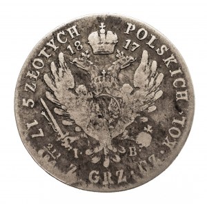 Królestwo Polskie, Aleksander I 1815-1825, 5 złotych 1817, Warszawa.