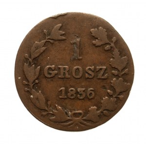 Zabór rosyjski, Mikołaj I 1825-1855, grosz 1836 MW, Warszawa