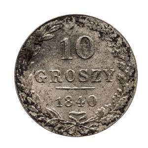 Zabór rosyjski, Mikołaj I 1825-1855, 10 groszy 1840 MW, Warszawa