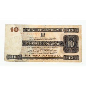 PRL 1944 - 1989, Bon Pekao, 10 dolarów, 1.10.1979, seria HF, Warszawa.