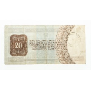 PRL 1944 - 1989, Bon Pekao, 20 dolarów, 1.10.1979, seria HH, Warszawa.