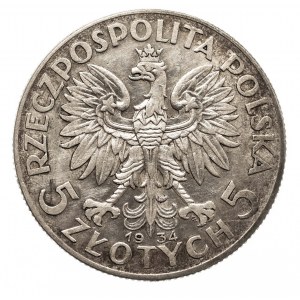 Polska, II Rzeczpospolita 1918-1939, 5 złotych 1934 Kobieta, Warszawa