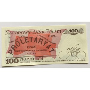 Polska, PRL 1944 - 1989, 100 ZŁOTYCH 1.12.1988, seria PU.