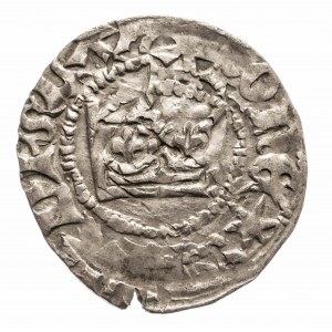 Polska,Władysław Jagiełło 1386–1434, półgrosz koronny 1406–1407, Kraków, bez znaku pod koroną
