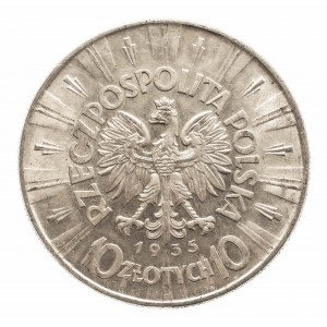 Polska, II Rzeczpospolita 1918-1939, 10 złotych 1935 Piłsudski, Warszawa
