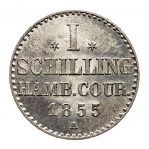Niemcy, Hamburg, 1 schilling 1855 A, Berlin