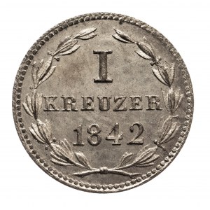 Niemcy, Księstwo Hohenzollern-Sigmaringen, Karol 1831-1848, 1 krajcar 1842, Wiesbaden