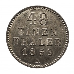 Niemcy, Mecklenburg-Strelitz, Jerzy 1816-1860, 1/48 talara 1859 A, Berlin