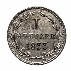 Niemcy, Nassau, Wilhelm 1816-1839, 1 krajcar 1833, Wiesbaden