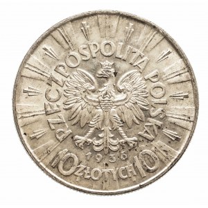 Polska, II Rzeczpospolita 1918-1939, 10 złotych 1936 Piłsudski, Warszawa.